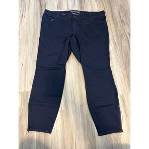Old Navy Plus Size 22 Rockstar Super Skinny High Rise Jeans Dark Wash Zip Ankle